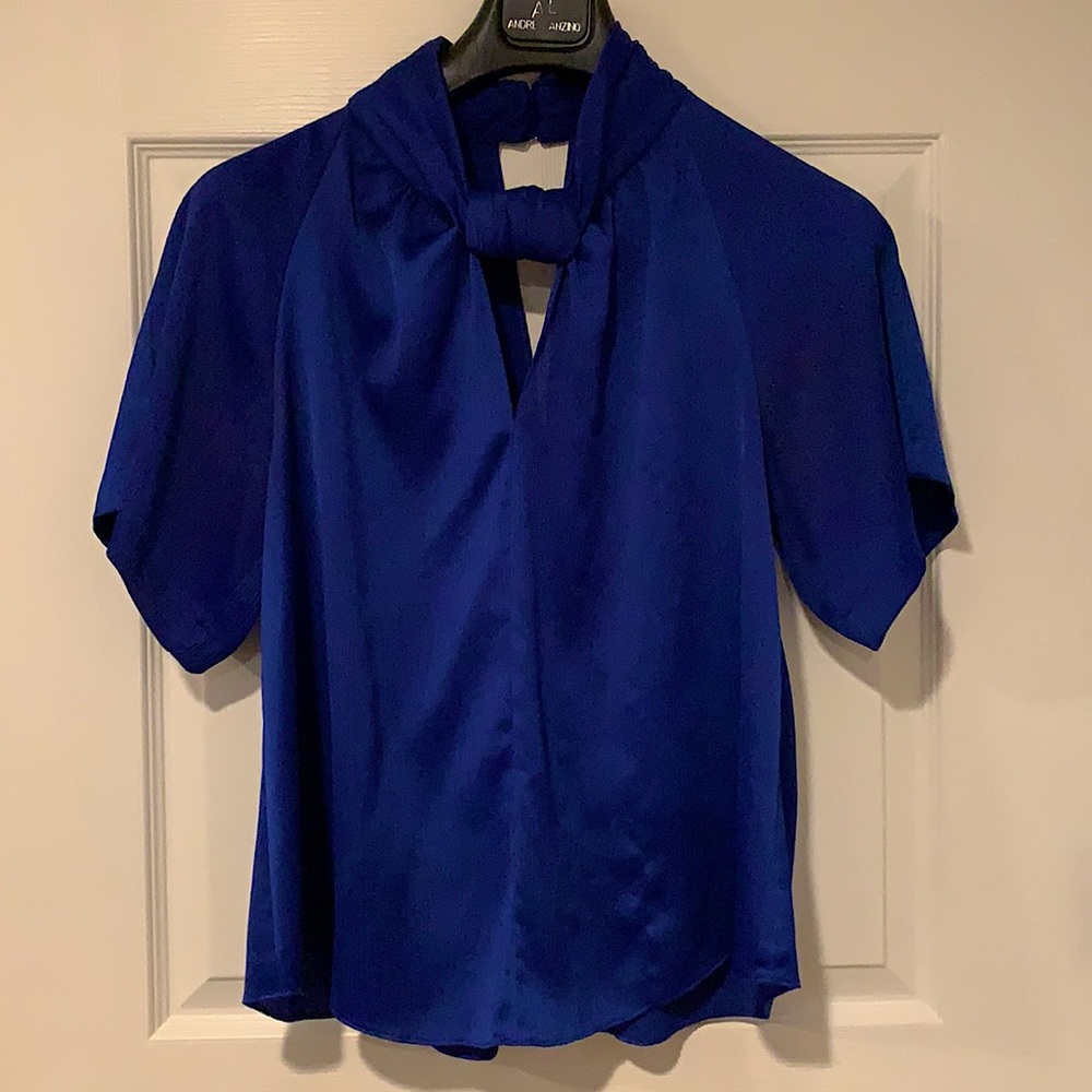 RACHEL Rachel Roy Royal Blue Peep Blouse
